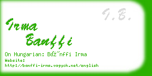 irma banffi business card